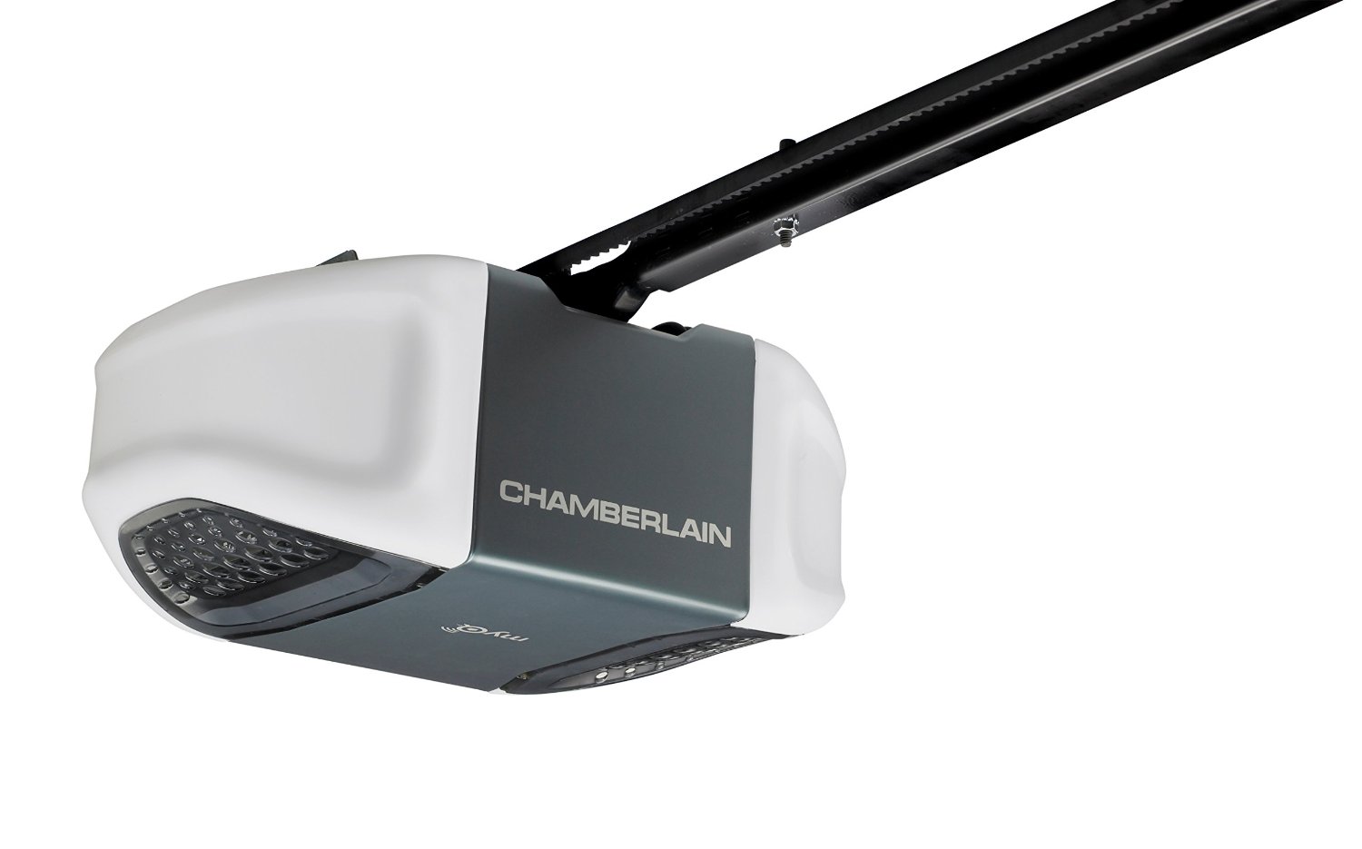 Chamberlain belt-drive garage door opener close-up